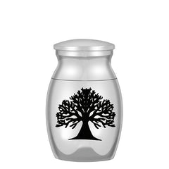 Tree of Life Pet Urn Stainless Steel Ashes Container for Dogs and Cats