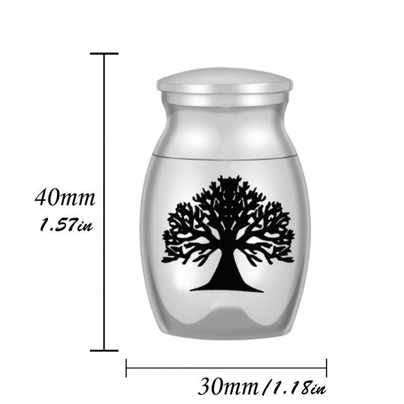 Tree of Life Pet Urn Stainless Steel Ashes Container for Dogs and Cats