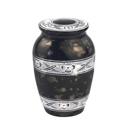 Mini Aluminum Urn For Human Pets Ashes Flower Stripe Urn Keepsake