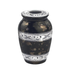 Mini Aluminum Urn For Human Pets Ashes Flower Stripe Urn Keepsake