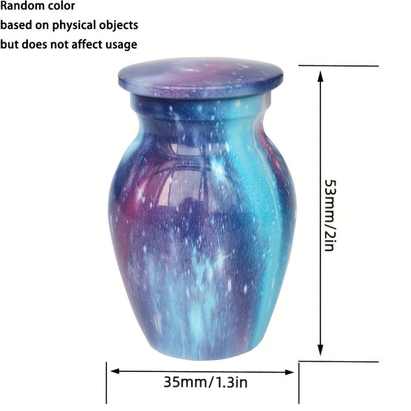 Star Pattern Pet Urn Stainless Steel Cat Ashes Holder Memorial Cremation Urns