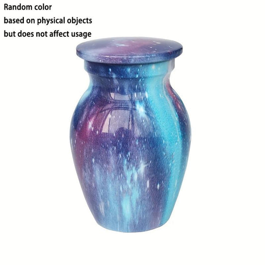 Star Pattern Pet Urn Stainless Steel Cat Ashes Holder Memorial Cremation Urns