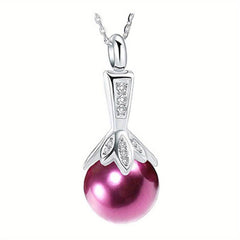 Pearl Urn Necklace Ashes Memorial Cremation Faux Pearl Pendant Jewelry