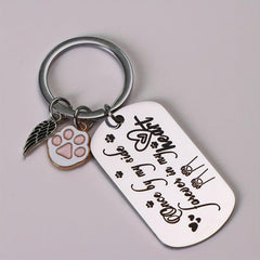 Pet Memorial Keychain Sympathy Gift Loss of Pet Cat Dog Bereavement Keychain