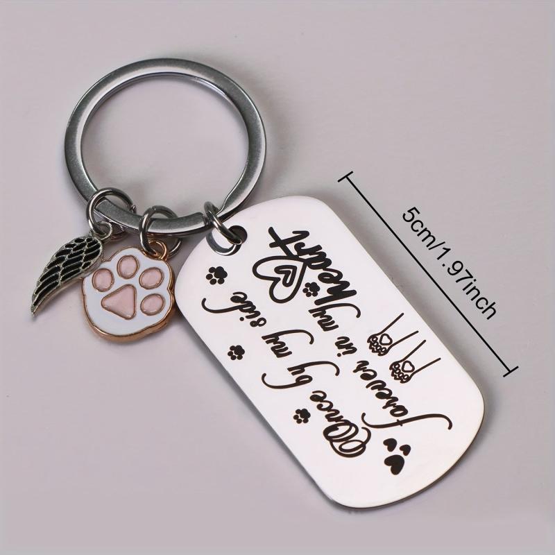 Pet Memorial Keychain Sympathy Gift Loss of Pet Cat Dog Bereavement Keychain