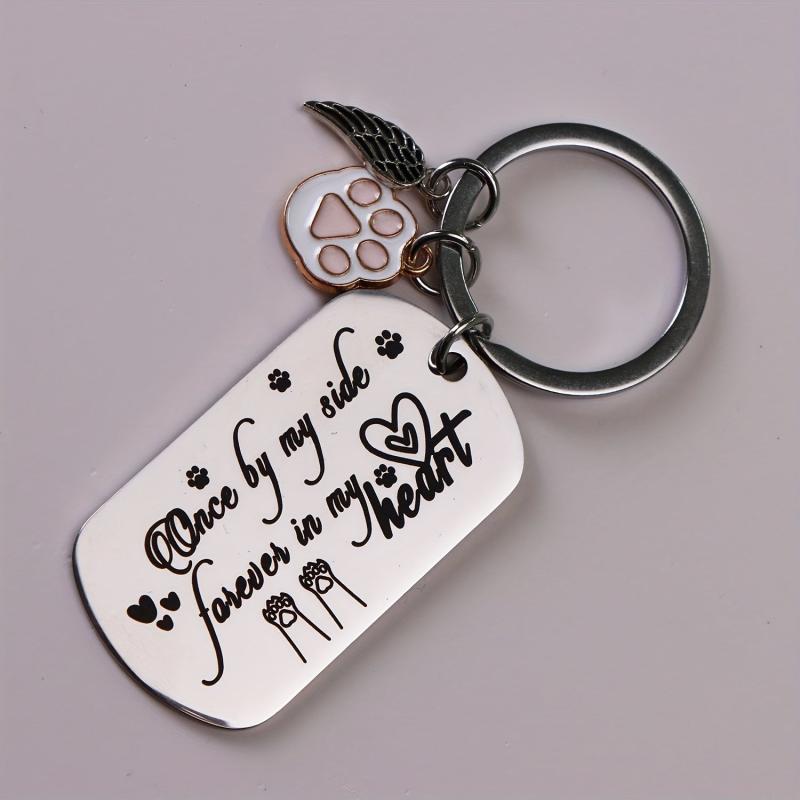 Pet Memorial Keychain Sympathy Gift Loss of Pet Cat Dog Bereavement Keychain
