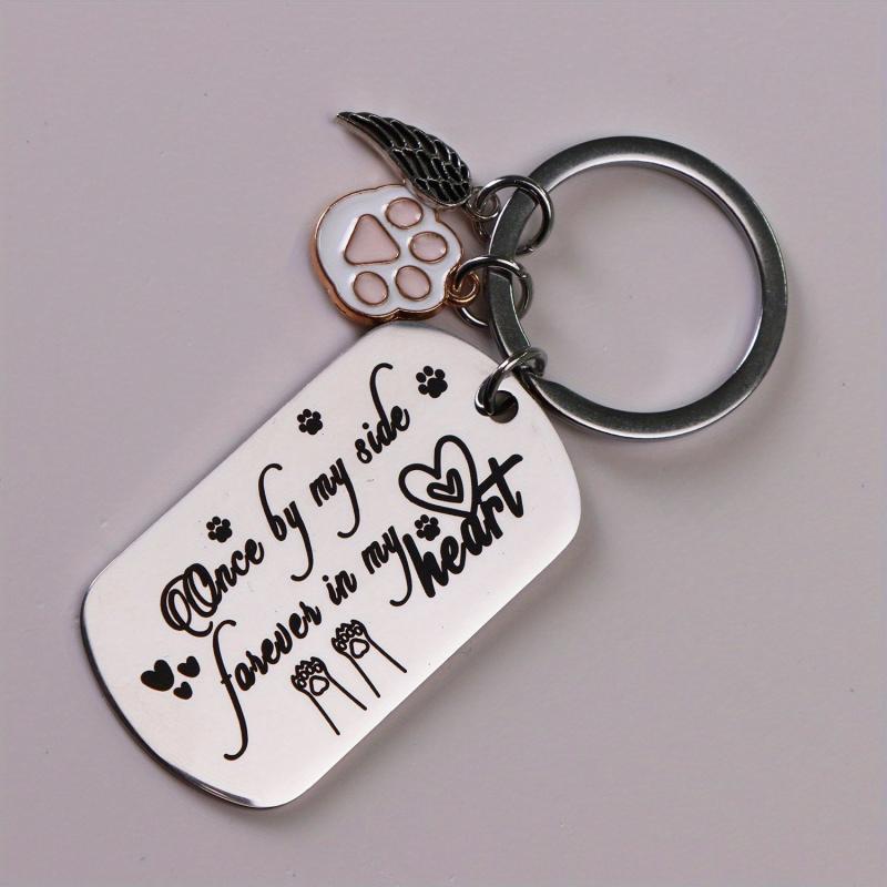 Pet Memorial Keychain Sympathy Gift Loss of Pet Cat Dog Bereavement Keychain