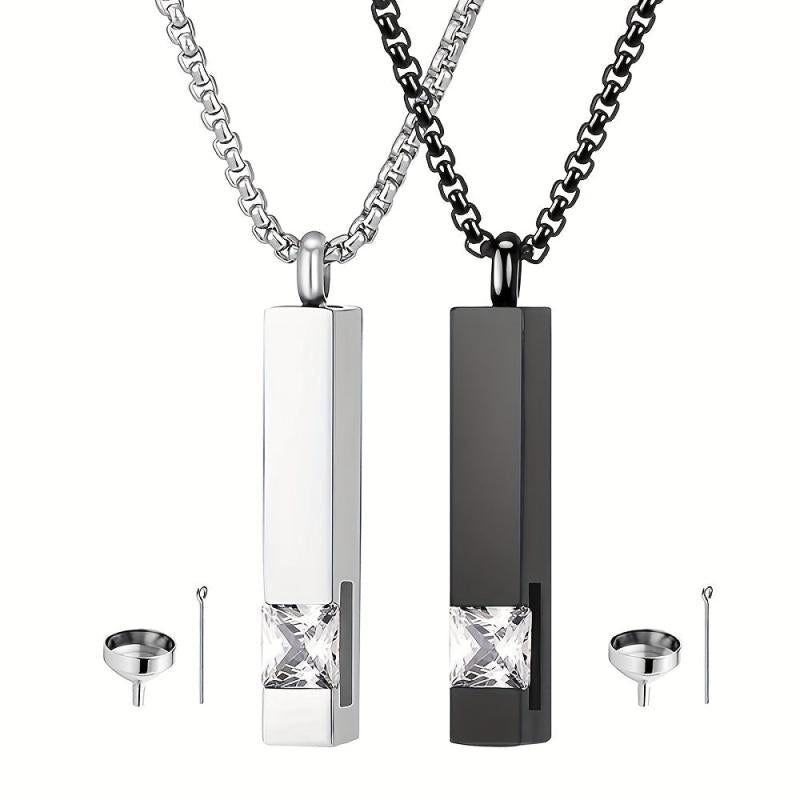 Pet Memorial Necklace Stainless Steel Urn Pendant