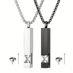 Pet Memorial Necklace Stainless Steel Urn Pendant