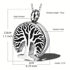 Tree of Life Urn Necklace for Ashes - Memorial Jewelry for Women and Men