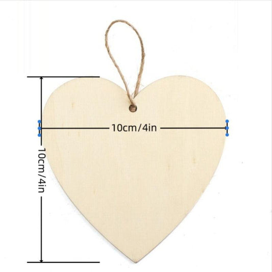 Wooden Heart Shaped Pet Memorial Ornament
