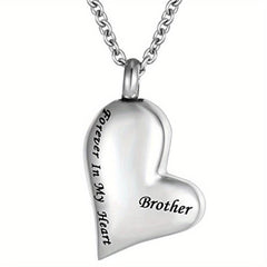 Eternal Love Heart Pendant Cremation Urn Necklace