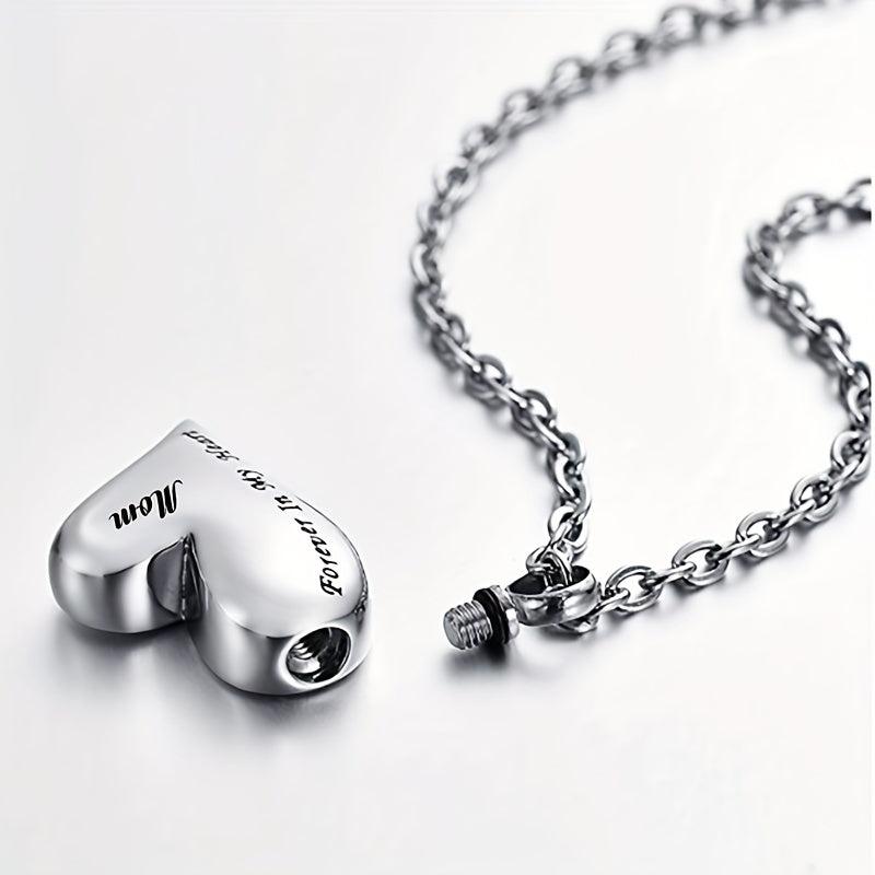 Eternal Love Heart Pendant Cremation Urn Necklace
