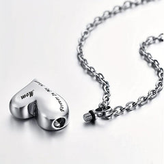 Eternal Love Heart Pendant Cremation Urn Necklace