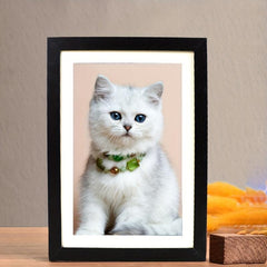Pet Memorial Photo Frame Cat Display Stand, No Photo Paper