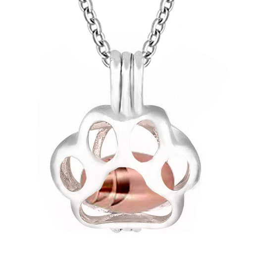 Paw Stainless Steel Memorial Locket Urn Necklace