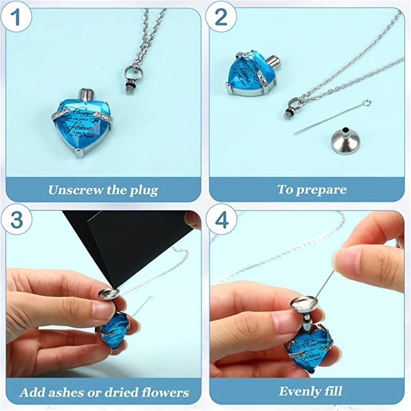 Birthstone Crystal Cremation Urn Necklace - A Loving Memorial