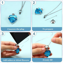 Birthstone Crystal Cremation Urn Necklace - A Loving Memorial