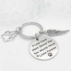 Pet Memorial Sympathy Keychain for Dog Loss