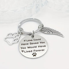 Pet Memorial Sympathy Keychain for Dog Loss