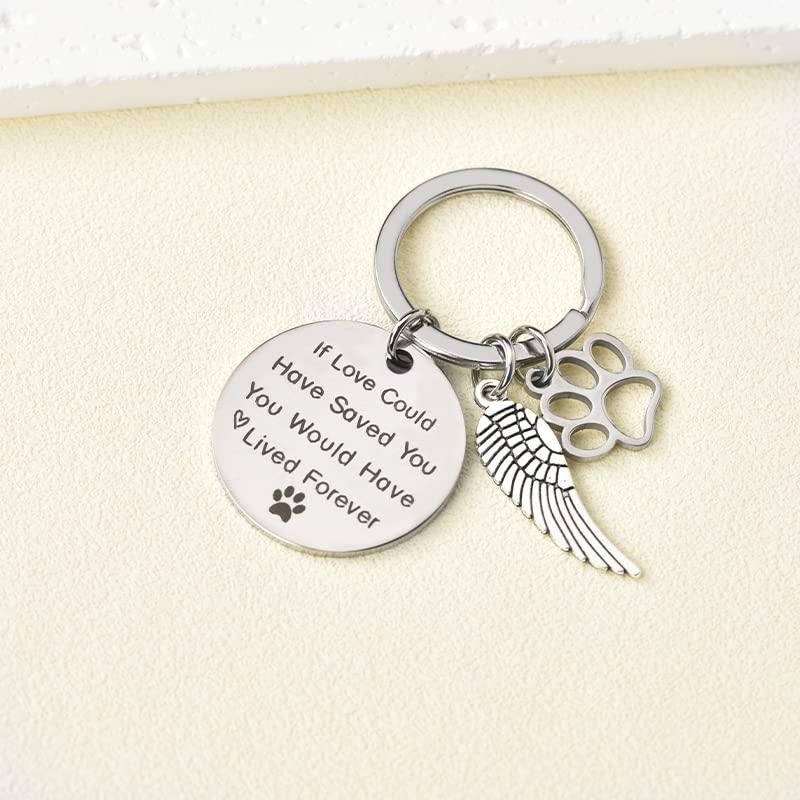 Pet Memorial Sympathy Keychain for Dog Loss