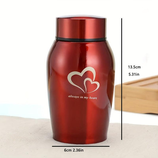 Stainless Steel Pet Urn Dog Ashes Container Ashes Holder