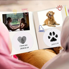 Nose Print Stamp Pad Pet Paw Print Kit Imprint Cards Pet Memorial Dogs Cats