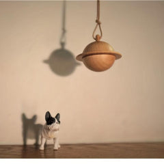 Wooden Pet Fur Memorial Planet Necklace - Pet Memorial Supply