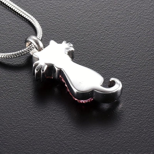 Stainless Steel Pet Cremation Urn Necklace for Ashes