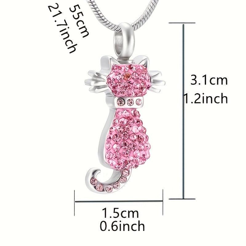 Stainless Steel Pet Cremation Urn Necklace for Ashes