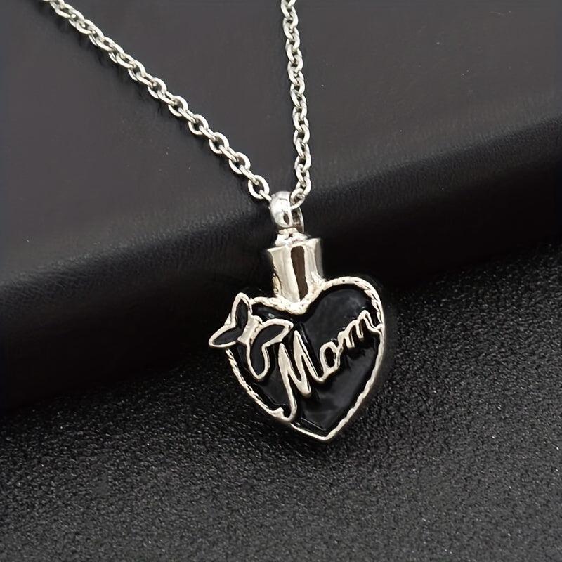Heart Charm Pet Dog Memorial Funeral Urn For Ashes Necklace Pendant Keepsake