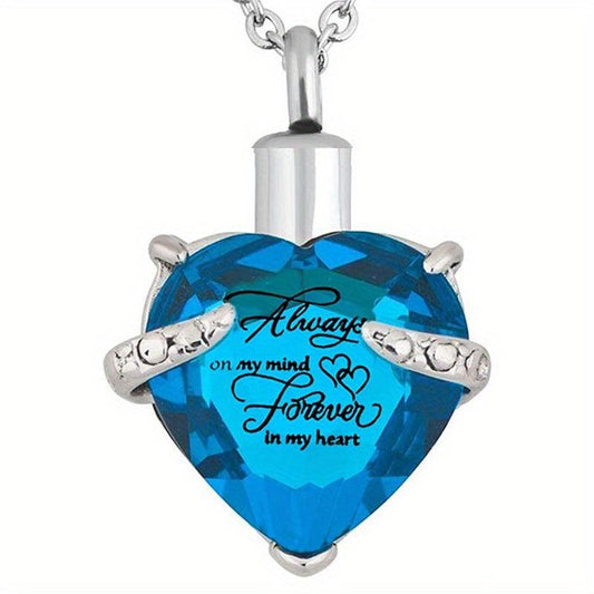 Heart-shaped Ash Necklace for Pet Memorial in Multiple Colors
