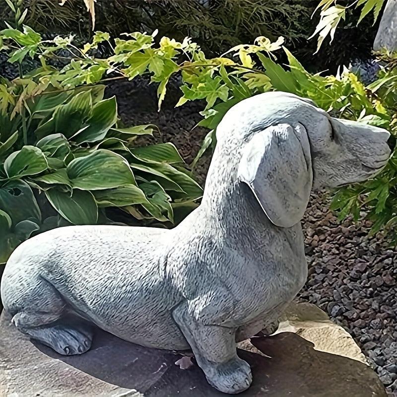Dog Garden Decoration Statue Resin Crafts Pet Memorial Grave Ornament