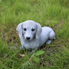 Dog Garden Decoration Statue Resin Crafts Pet Memorial Grave Ornament