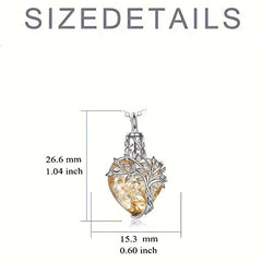 Heart Crystal Cremation Urn Necklace for Ashes