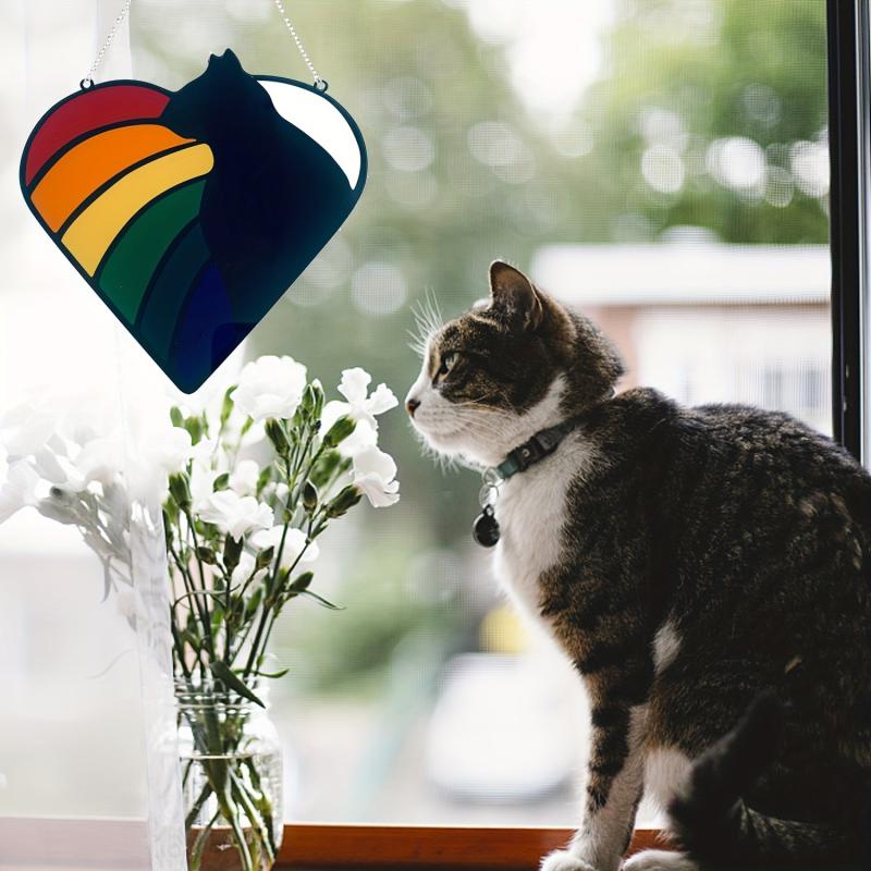 Rainbow Pet Sun Catcher Acrylic Window Hanging Decoration