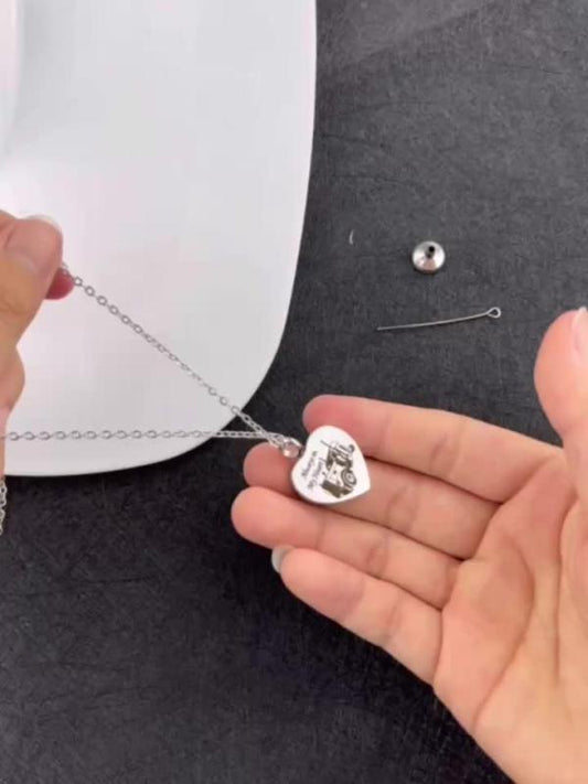 Paw Print Cremation Jewelry Necklace for Dog Ashes
