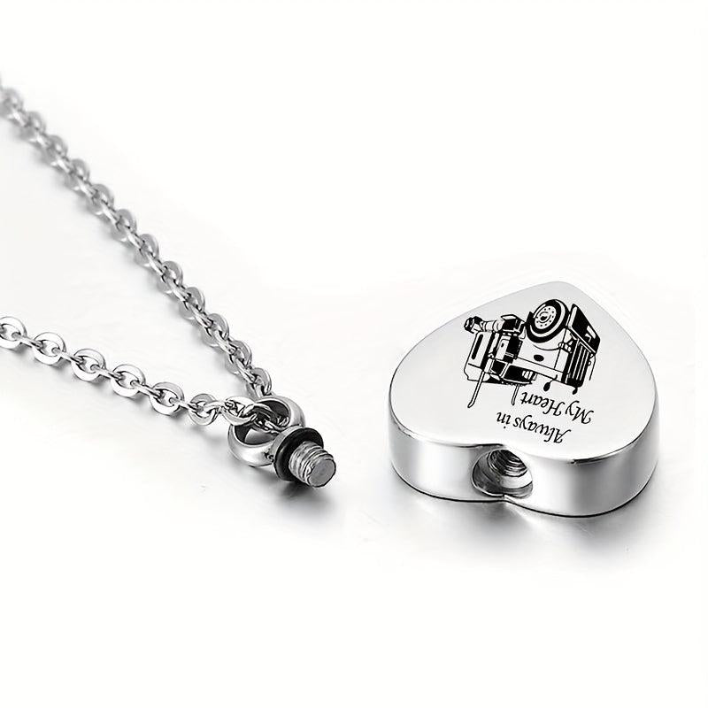 Paw Print Cremation Jewelry Necklace for Dog Ashes