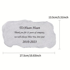 Custom Pet Dog Memorial Stone - Personalized Tombstone