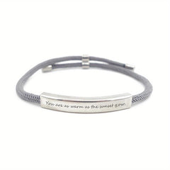 Adjustable Braided Pet Bracelet with Engraved ID