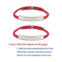 Adjustable Braided Pet Bracelet with Engraved ID