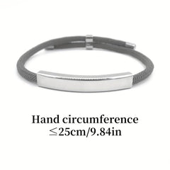 Adjustable Braided Pet Bracelet with Engraved ID