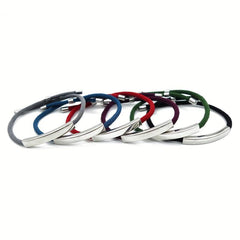 Adjustable Braided Pet Bracelet with Engraved ID