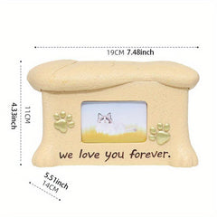 Resin Pet Cremation Box Dog Cat Memorial Love Of Dog Cat Angels