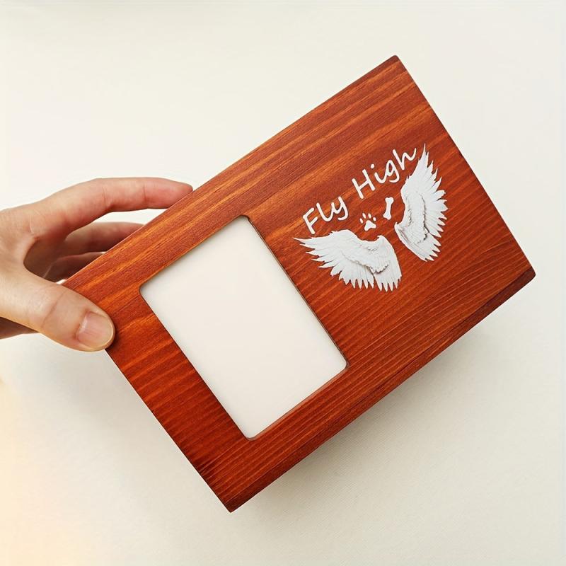 Pet Cremation Wooden Urn with Photo Frame