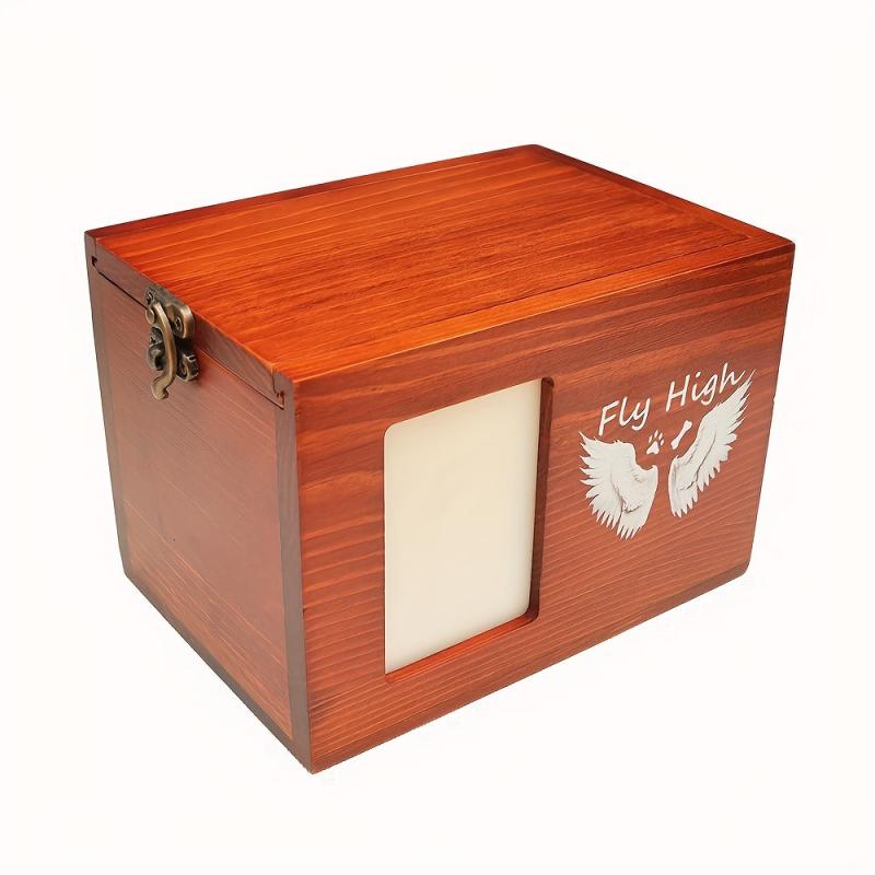 Pet Cremation Wooden Urn with Photo Frame