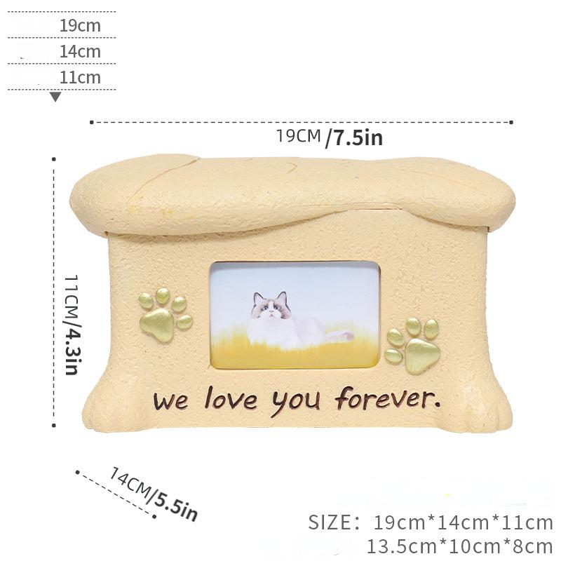 Resin Pet Urn Dog Ashes Container Memorial Cremation Urns Cats Ashes Keepsake