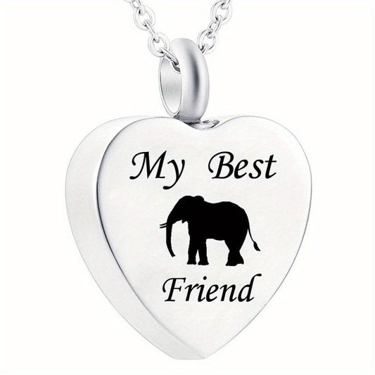 Pet Memorial Necklace Heart Pendant Cremation Urn for Ashes Keepsake Jewelry
