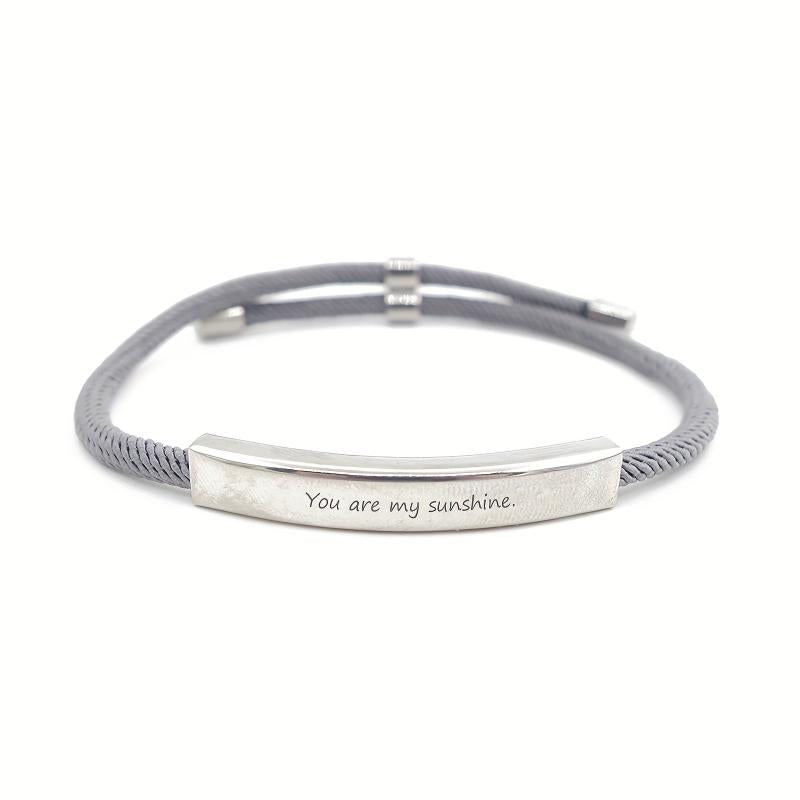Personalized Stainless Steel Braided Pet Bracelet Engraved Accessory