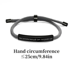 Personalized Stainless Steel Pet Name Bracelet with Engraving